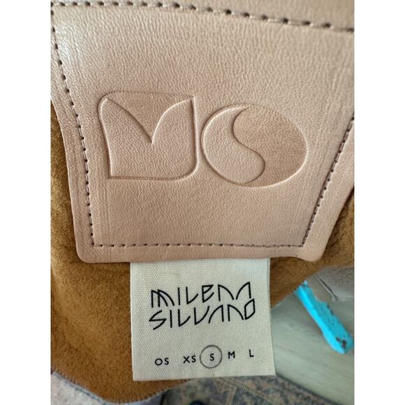 NWOT MILENA SILVANO Diamond Robe Coat - Oak - Small - Picture 8 of 10